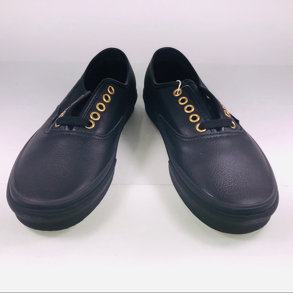 VANS Authentic Soft Leather Triple Black Sneakers - Picture 6 of 11